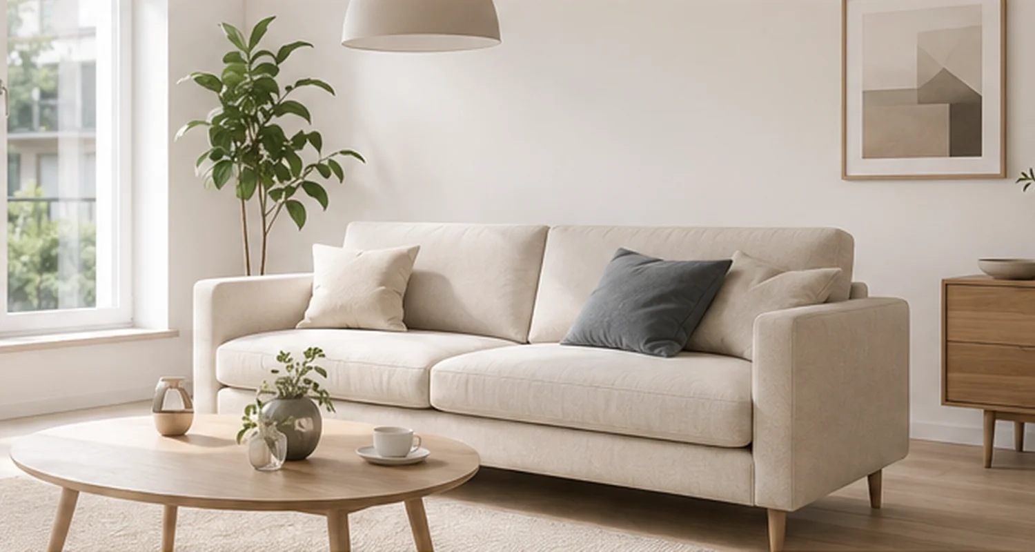 Heller Wohnbereich als Beispiel für ein gepflegtes Zuhause